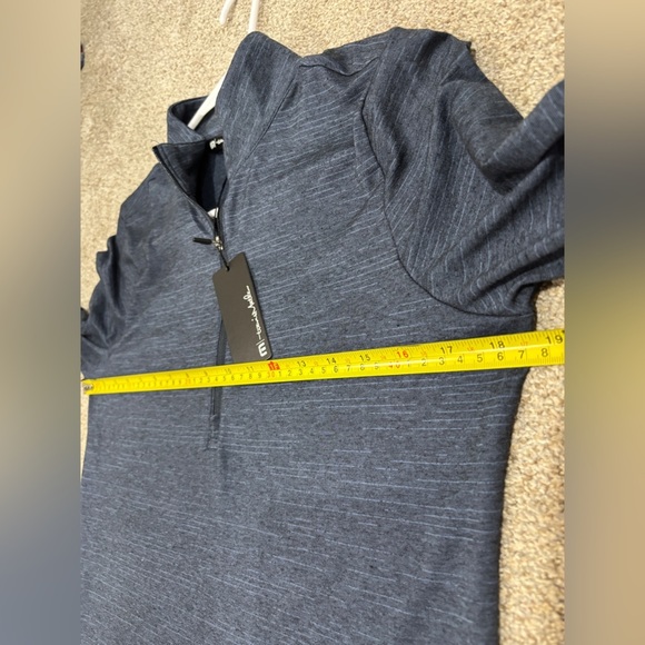 NEW! Travis Mathew Womens S Crestview 1/4 Zip Vintage Indigo Heath Long Sleeve - Picture 5 of 11